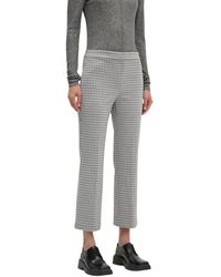 Theory - Houndstooth Rechte Broek - Lyst