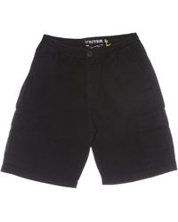 Iuter - Zwarte Cargo Shorts Ripstop Stof - Lyst