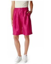 Munthe - Shorts Clásicos De Talle Alto Con Trabillas Para Cinturón, Mujer, Talla - Lyst