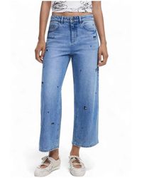 Desigual - Jeans ,Blauw ,Katoen Lichtblauwe Jeans Herfst/Winter - Lyst