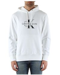 Calvin Klein - Baumwoll-hoodie mit logodruck - Lyst