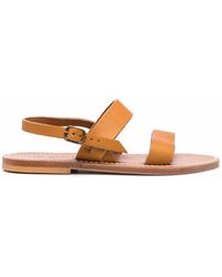 K. Jacques - Braune ledersandalen dünne riemen - Lyst