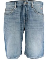 Roy Rogers - Korte Broeken ,Blauw ,Katoen Cult Wide Bermuda - Lyst