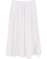 Aspesi - Rokken ,Wit ,Katoen Midi Rok - Lyst