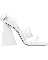 The Attico - Witte Leren Hoge Hak Sandalen - Lyst