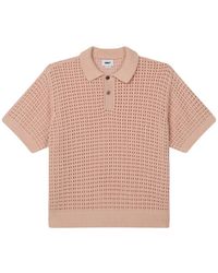 Obey - Pinkes Baumwoll-Polohemd Mit Gerippten Details - Lyst