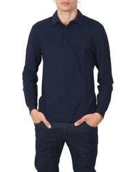 Lacoste - Tops ,Blauw ,Katoen Blauwe Paris Lange Mouw Katoenen Polo - Lyst