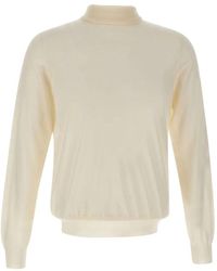 FILIPPO DE LAURENTIIS - Truien & Vesten ,Wit ,Wol Merino Wol Coltrui Trui Wit - Lyst