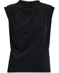 AllSaints - Tops ,Zwart ,Polyester Emerson Top - Lyst