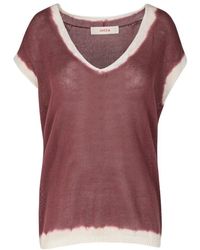 Jucca - Baumwoll V-Ausschnitt Rippen Tank Top - Lyst