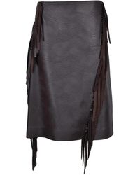 Stella McCartney - Rokken ,Bruin ,Polyester Longuette Rok - Lyst