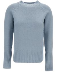 Drumohr - Truien & Vesten ,Blauw ,Wol Ronde Hals Gebreide Kleding - Lyst