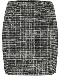 Cream - Rokken ,Grijs ,Zwart Wit Boucle Ruit Rok - Lyst