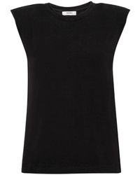 Alpha Studio - Tops ,Zwart ,Mouwloze Ronde Hals Top - Lyst