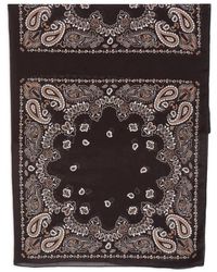 Destin - Accessoires ,Bruin ,Katoen Quadra Bandana Print Sjaal - Lyst