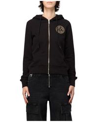 Versace Jeans Couture - Schwarzer Zipup Hoodie Sweatshirt - Lyst