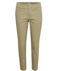 Part Two - Broeken ,Groen ,Katoen Tijdloze Casual Fit Katoenen Broek - Lyst