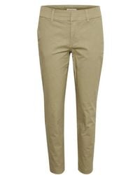 Part Two - Broeken ,Groen ,Katoen Tijdloze Casual Fit Katoenen Broek - Lyst