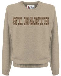 Mc2 Saint Barth - Crew Neck Sweater Met Borduurwerk - Lyst