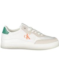Calvin Klein - Weiße Leder Herren Sneaker - Lyst