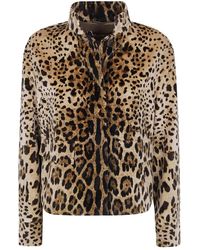Max Mara - Jassen ,Bruin ,Mst Edro Luipaard Fluweel Jas - Lyst