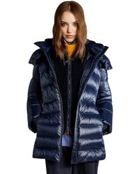 Fay - Jassen ,Blauw ,Leer Down Jacket - Lyst