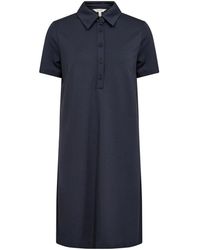 Part Two - Kleedjes ,Blauw ,Elegante Middernacht Jurk Met Korte Mouwen - Lyst