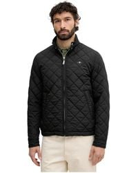 GANT - Jassen ,Blauw ,Polyester Gewatteerde Windcheater - Lyst