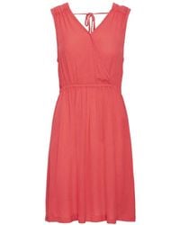 Ichi - Elegantes Kleid Mit V-Ausschnitt Und Taillenband - Lyst