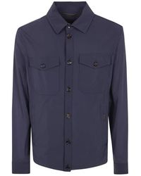 Moorer - Jassen ,Blauw ,Ade-Ac Shirt - Lyst