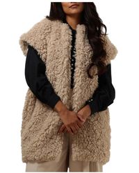 RUBY TUESDAY - Chrissie Fake Fur Lange Gilet - Lyst