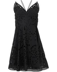 Alberta Ferretti - Korte Jurk Met V-Hals - Lyst
