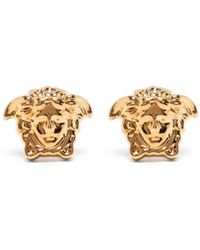Versace - Accessoires ,Geel ,Medusa Stud Earrings - Lyst