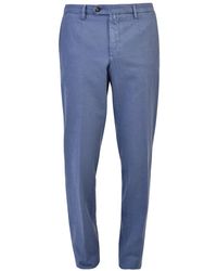BRIGLIA - Broeken ,Blauw ,Stijlvolle Blauwe Broek Voor Mannen - Lyst