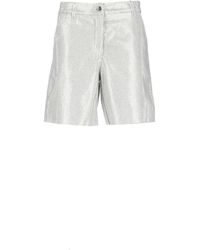Ermanno Scervino - Silberne bermuda-shorts mit strass - Lyst