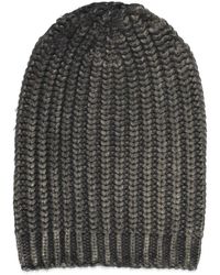 Avant Toi - Donkergrijze Wol Kasjmier Beanie Hoed - Lyst