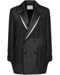Sacai - Jassen ,Zwart ,Wol Suiting Blazer - Lyst