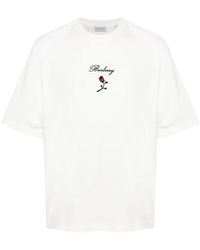 Burberry - Weiße flocked rose t-shirts und polos - Lyst