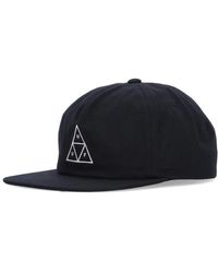 Huf - Accessoires ,Zwart ,Katoen Triple Triangle Snapback Pet Zwart - Lyst
