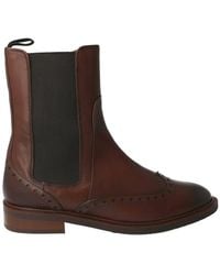 Pertini - Er Lederschuh für Damen mit englischer Brogue-Detail - Lyst