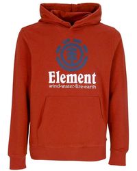 Element - Hoodies & Sweatvesten ,Rood ,Katoen Rode Lichtgewicht Hoodie Verticale Hoodie - Lyst