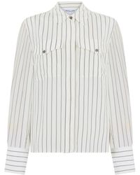 Veronica Beard - Long Sleeve Striped Shirt - Lyst