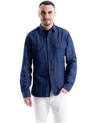 Xacus - Overhemden ,Blauw ,Katoen Camicia Heritage - Lyst