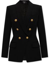 Balmain - Blazer doppiopetto in lana - Lyst