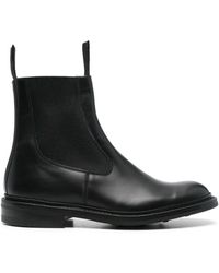 Tricker's - Schwarze kalbsleder schuhe mit niedriger dainite sohle - Lyst