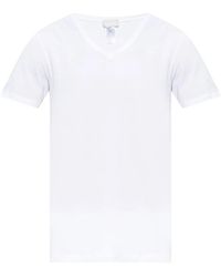 Hanro - Tops ,Wit ,Katoen Cotton Superior V-Neck Shirt - Lyst