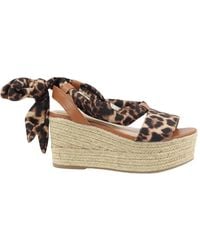 Liu Jo - Schoenen ,Veelkleurig ,Polyester Sandalen Met Sleehak En Foulard - Lyst