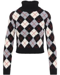 Celine - Truien & Vesten ,Veelkleurig ,Wol Turtleneck Trui - Lyst