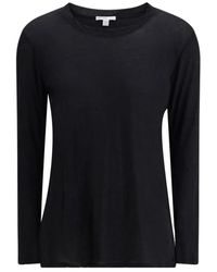 James Perse - Semi-Transparentes Langarm-Jersey - Lyst