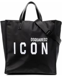 DSquared² - Borsa shopping in nylon nera - Lyst